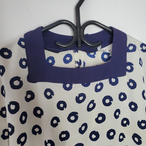 Vintage white and blue t-shirt with "O" print - Picture 2 of 13